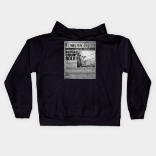 Turnbuckle Tabloid Vintage News Kids Hoodie